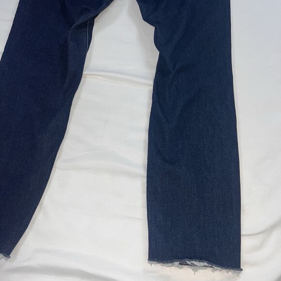Everlane Jeans Women’s Size 31 Regular Blue Denim Mid Rise Slim Leg Raw Hem Pant - Picture 14 of 16